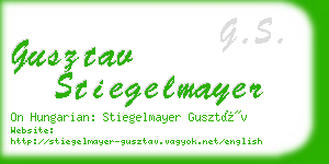 gusztav stiegelmayer business card